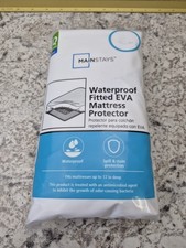 Mainstays Queen Waterproof Fitted EVA Mattress Protector Antimicrobial White