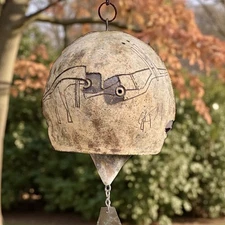 Vintage Original Paolo Soleri Arcosanti Ceramic Bell Wind Chime Clay Signed 7”