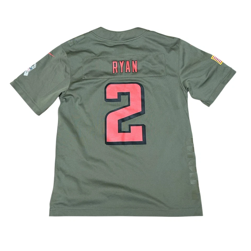 Camiseta de futebol juvenil Nike NFL Atlanta Falcons saudação ao serviço camuflada L Ryan - Imagem 3 de 4