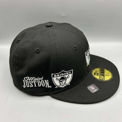 Las Vegas Raiders x Just Don Hat Men 7 1/8 59Fifty New Era NFL Fitted Cap Wool