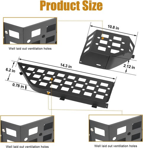 Front Door Organizer Tray Storage Box For 2018-2025 Jeep Wrangler JL JLU 4XE JT - Picture 7 of 8