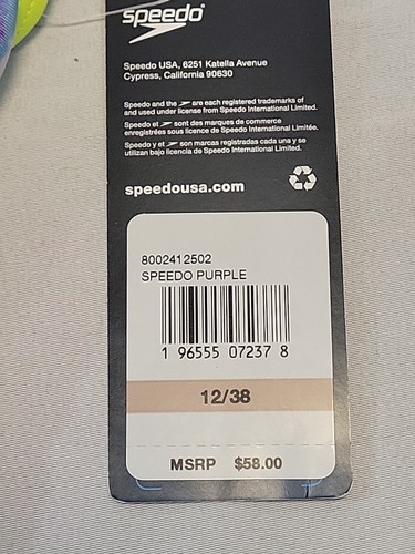 NWT SPEEDO Pro LT Girls One Piece Swimwear Size 12/38 Multicolor Purple - Picture 4 of 9