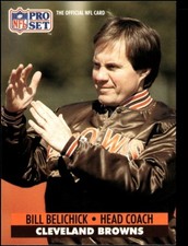 1991 PRO SET #126 BILL BELICHICK RC BROWNS