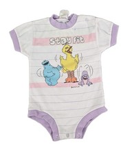 JC Penney Sesame Street Big Bird One Piece Grover Cookie Monster 18 Month VTG
