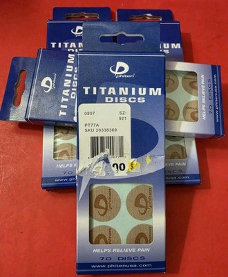 (Lot Of 4) 70 ct Boxes Phiten Titanium Discs Pain Relief Patches New In Box NIB