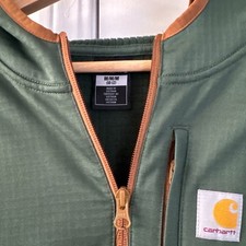 Carhartt Boys Hoodie Jacket Youth M 10-12 Green Full Zip Lightweight NWT