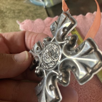 Reed And Barton Sterling Silver Ornament 1976 Christmas Cross