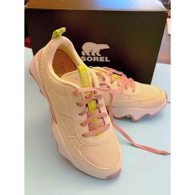 NIB Sorel Kinetic Impact II Wonder Lace Sneakers Honey White Mauve 7.5