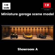 1:18 Diorama Car Garage Model LED Lighting City Parking Lot Scene Model Display