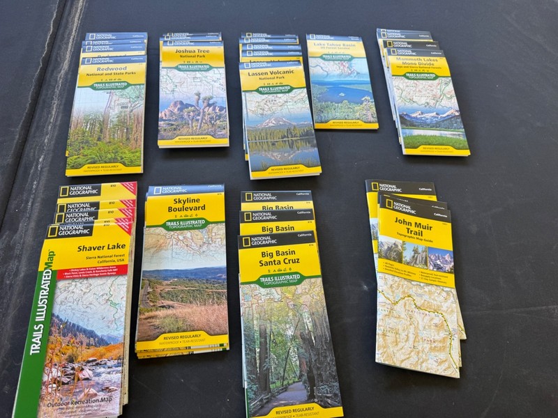 National Geographic Trails Illustrated California Topo Map Lot 9 Maps Unused