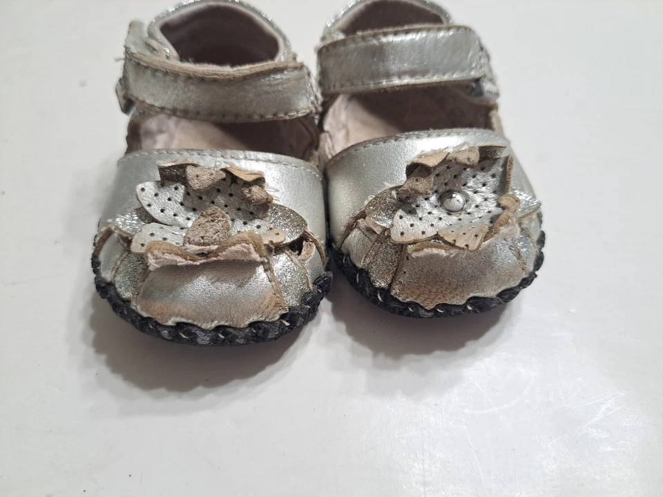 Pediped Girls 2016-SL x-small Mirabella Silver 0-6 Months Shoes - Image 4 of 4