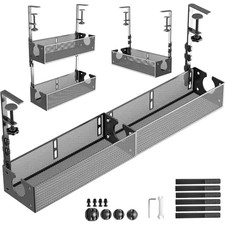 Multi-Model under Desk 1.25 Ft. Cable Management Metal under Desk Wire Managemen
