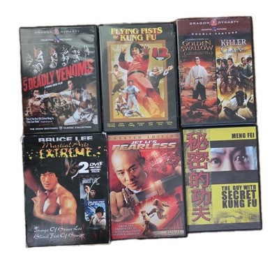 Lot of 6 Kung Fu DVDs-  5 Deadly Venoms/Flying Fists of Kung Fu(12 Movie Set)- 