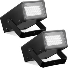 2 Pack Mini LED Strobe Lights Stage Light, White, 32 LED