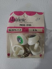 Mangelsen's Frog Eyes Green Do It Yourself Craft 2 Pair Handicraft Supplies NOS