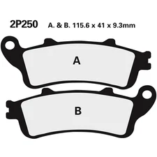 46458 - REAR BRAKE PADS 2P250ST compatible with Honda ST 1300 PAN EUR