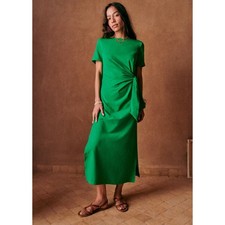 NWT Sezane Pippa Midi Dress In Green Size Small