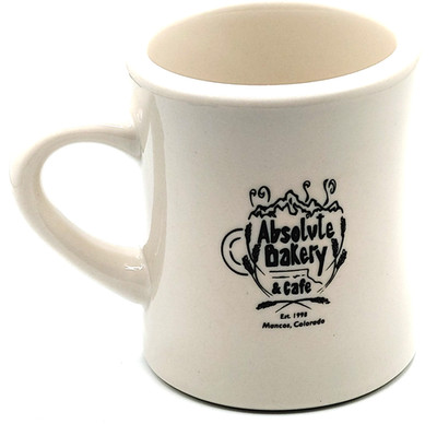 Absolute Bakery And Cafe Colorado Mug Thick Heavy Restaurant Ware White Cream