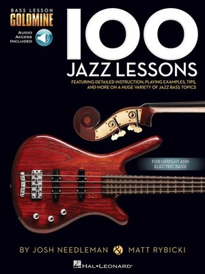 100 Jazz Lessons for Bass Guitar Goldmine Learn How to Play Tab Music Book Audio