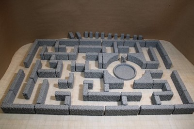 Tabletop Terrain 24x36 Tabletop Hedge Maze Labyrinth 80 Piece Set Dnd RPG Wargam