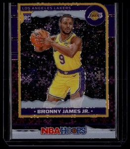 2024-25 Hoops Winter #280 Bronny James Jr. Purple Prizms Premium