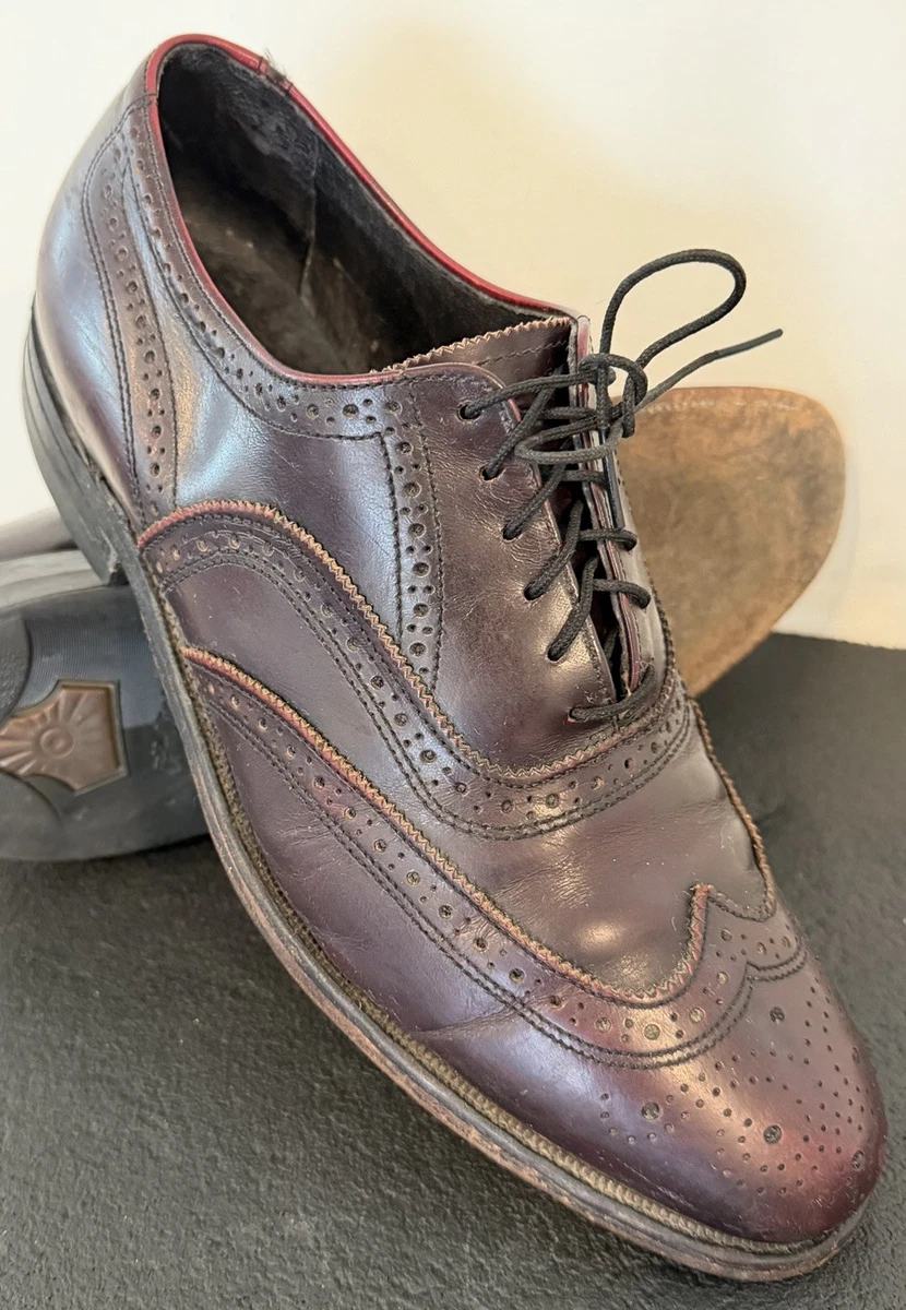 Dino Monti Alpha Mens Burgundy Leather Oxfords Lace Up Wingtip Brogue Shoes 13AA Dino Monti Alpha Mens Burgundy Oxfords & Lace Ups Wingtip  main image 3