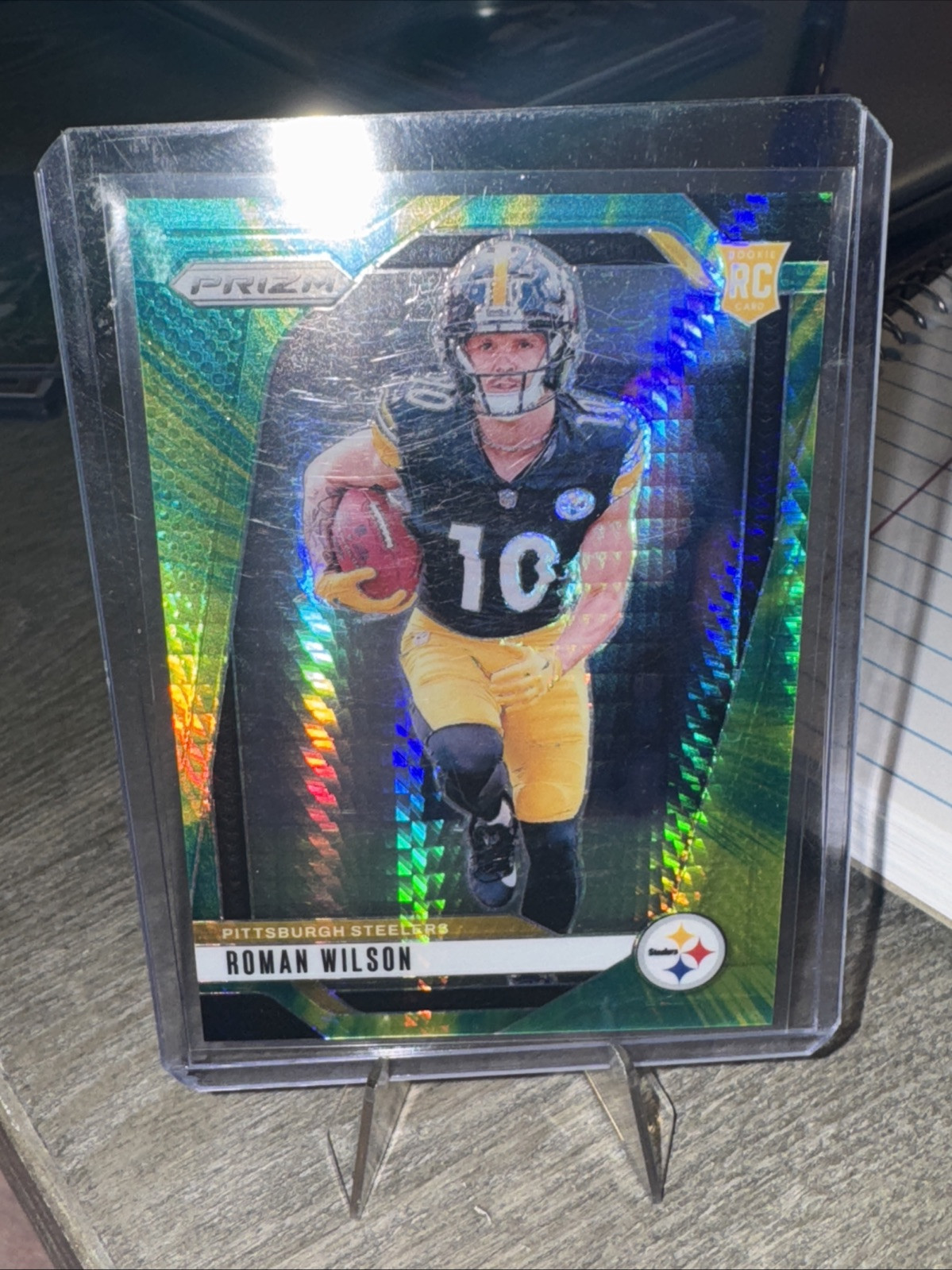 2024 Panini Prizm - Rookies Hyper Prizm #384 Roman Wilson /180 RC Steelers