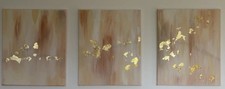 Painted Canvas Wall Art Home Decor   - Set Of Three