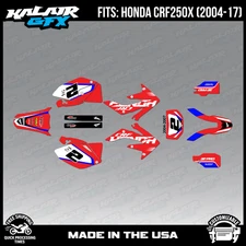 Graphics Kit for HONDA CRF250X (2004-2017) CRF 250X Flight Series - Red Blue