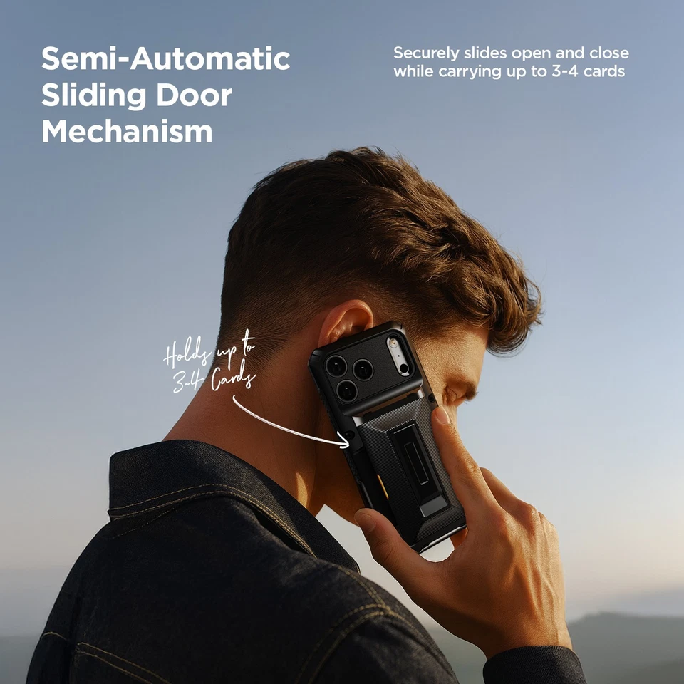 For iPhone 17 Series Case VRS [Damda Glide Hybrid] with Semi Auto Wallet Holder - Image 4 of 4