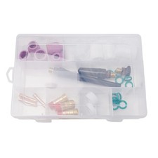 31PCS TIG Welding Torch Gas Lens Nozzles Tungsten Electrode-Kit For-WP17/18/26