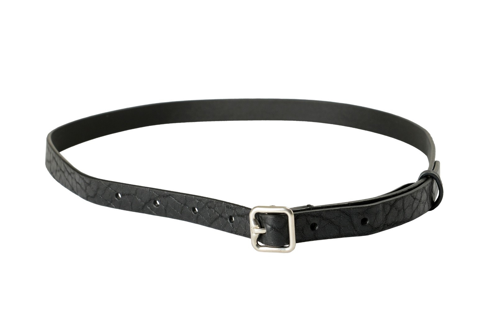 Burberry Womens B Buckle 15mm Black Leather Skinny Belt Sz S 21290₽