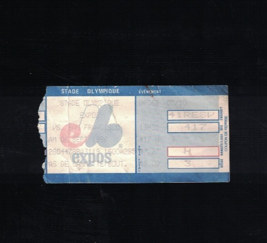 Montreal Expos vs Cincinnati Reds July 10 1986 Ticket Stub | eBay