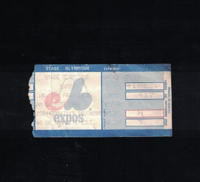 スーパーボウルXI チケット 1977年　半券 Montreal Expos vs Cincinnati Reds July 10 1986 Ticket Stub | eBay