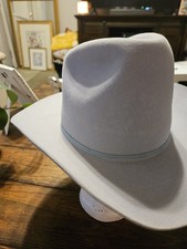 American Hat Vintage Cowboy/girl Unisex Size 6 7/8 Mauve/gray