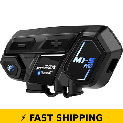 Fodsports M1S Pro Bluetooth Intercom 2000m for 10 Riders - Waterproof