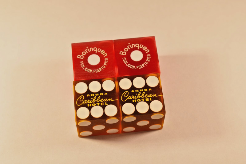 ARUBA CARIBBEAN & BORIQUEN CASINO DICE ARUBA/PUERTO RICO 2 PAIRS FREE SHIPPING