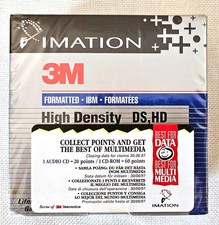 3M IMATION FLOPPY DISK N.10 DS HD 3.5” 3,5” 1,44MB 2MB HIGH DENSITY SEALED NEW