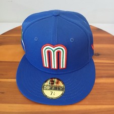 Gorra ajustada de béisbol México 7 1/4 azul New Era 59FIFTY gorra clásica de béisbol