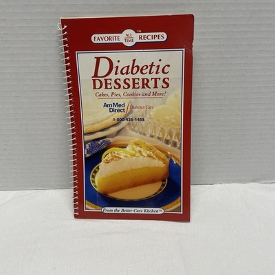 Publications International Diabetic Desserts Cakes Pies Cookies Spiral Bound