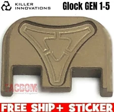 Killer Innovations Slide Upper Cover Rear Back Plate for GLOCK Gen 1 2 3 4 5 FDE