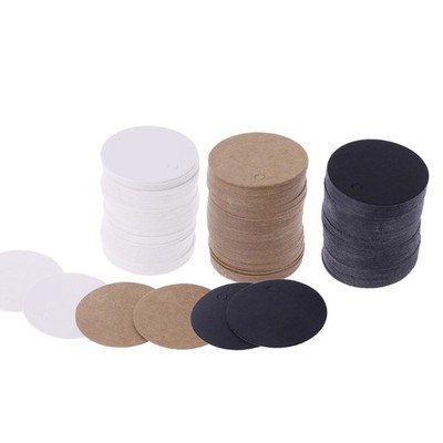 100pcs Blank Kraft Paper Tags Wedding Party Favor Label Price Gift Card 4cm