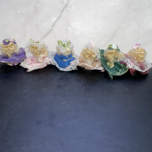 Miniature Porcelain Dolls Vintage 2” Lot Of 6 - Picture 4 of 14