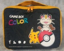 Pokemon Meowth Pikachu Carrying Case only Nintendo Gameboy Color Pouch Bag READ