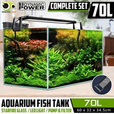 Aquarium Fish Tank Nano STARFIRE LED Light Complete Set Filter Pump 70L