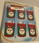 Vintage Dan-Dee Imports Santa Christmas Terrycloth Coaster Koozie Sleeve Set 6 — photo 5