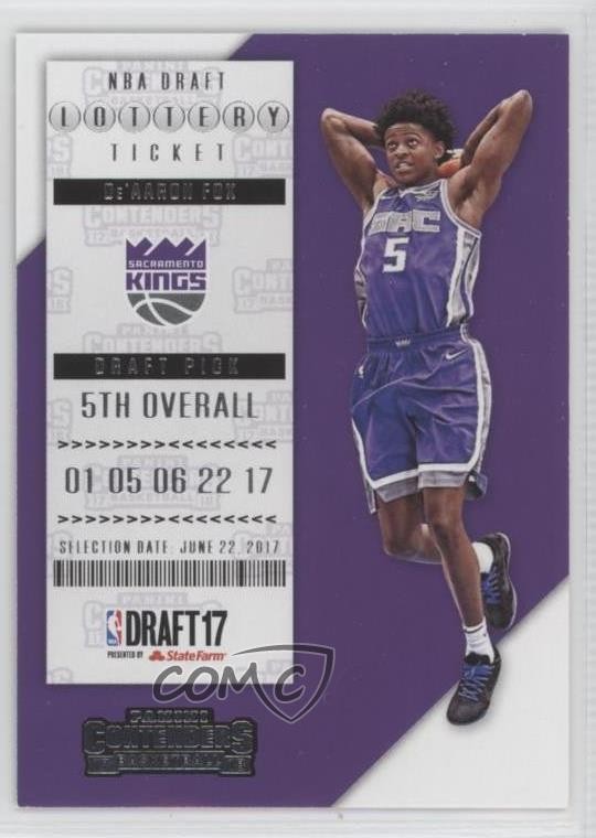 2017-18 Panini Contenders Lottery Ticket Retail De'Aaron Fox #5 Rookie RC 11qd