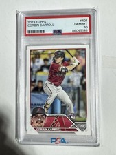 2023 Topps #401 Corbin Carroll PSA 10 Baseball Card Diamondbacks MLB Rookie MLB. rookie card picture