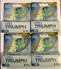 4 ORAL-B Floss Action BRUSH HEAD TRIUMPH Replacement Brush Single Packs GENUINE