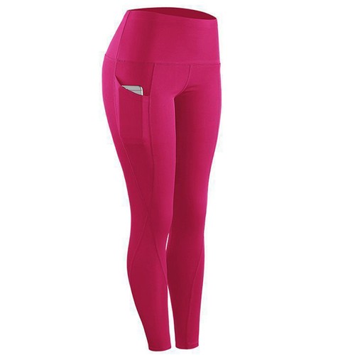 Women High Waist Yoga Pants Sports Leggings Pockets Gym Running Fitness Trousers - Picture 6 of 20